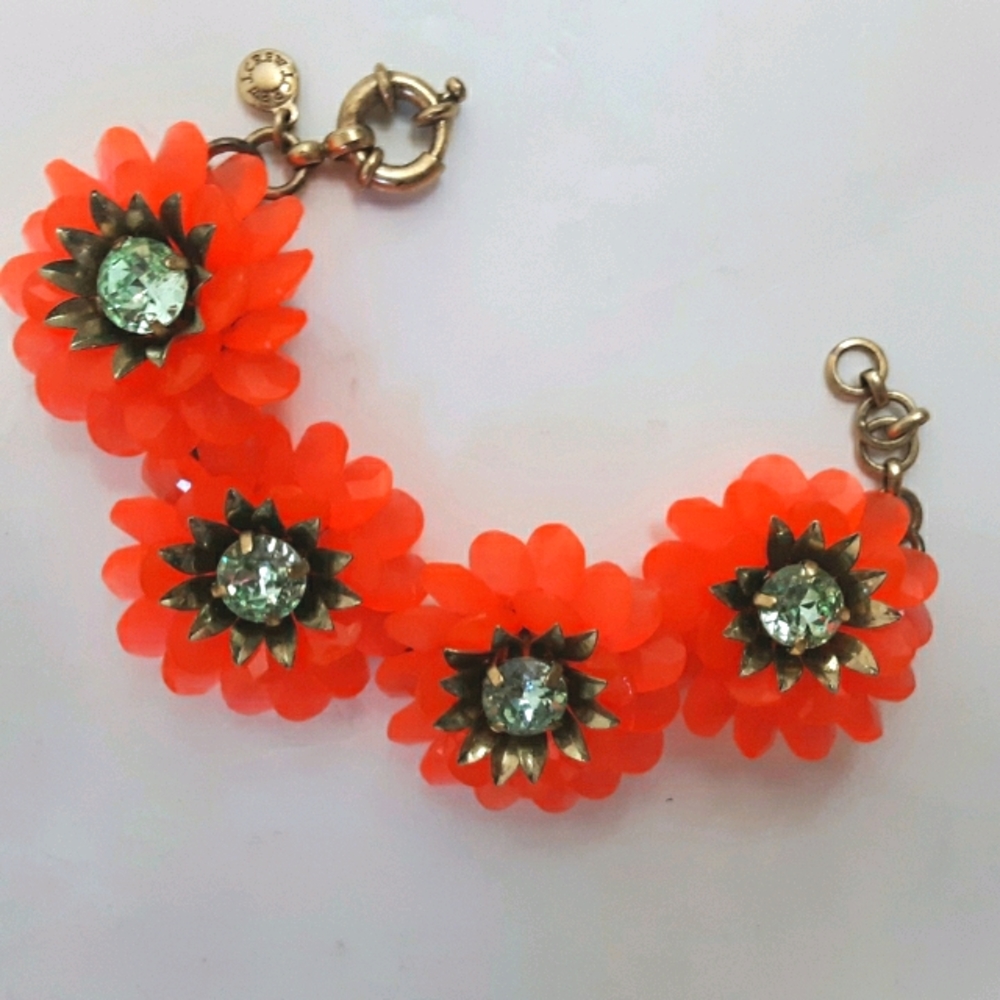 J Crew bright florescent orange bracelet